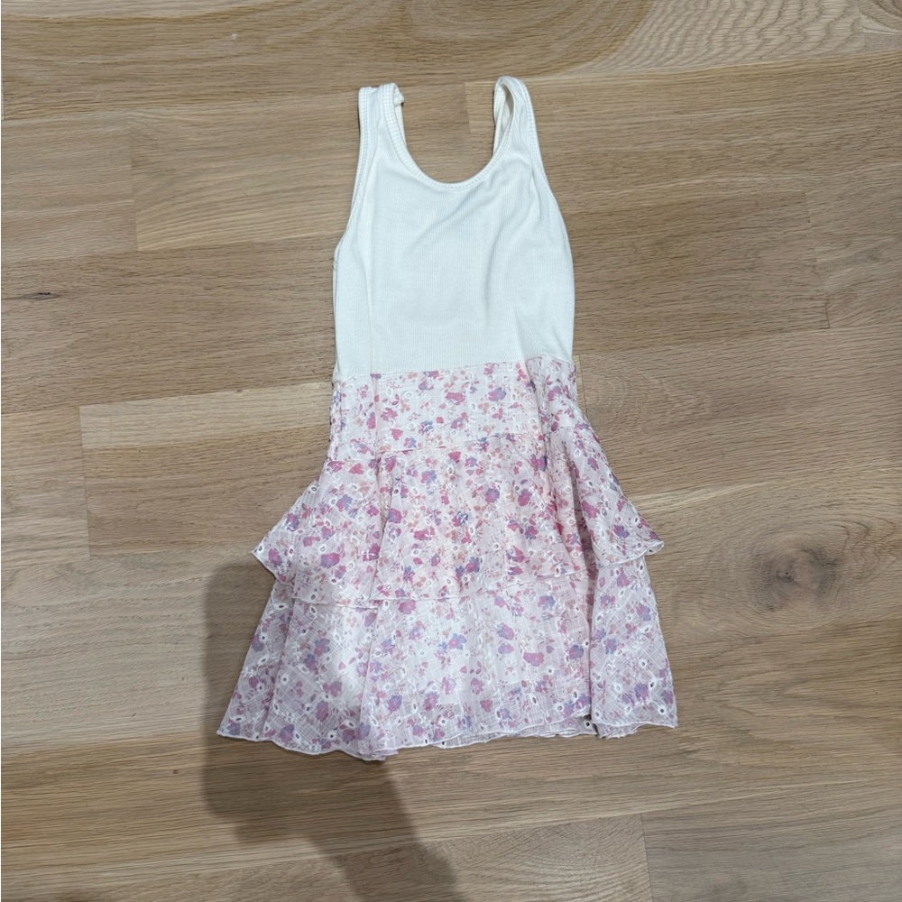 Flowers by Zoe 
Floral Pink and White Kids Dress